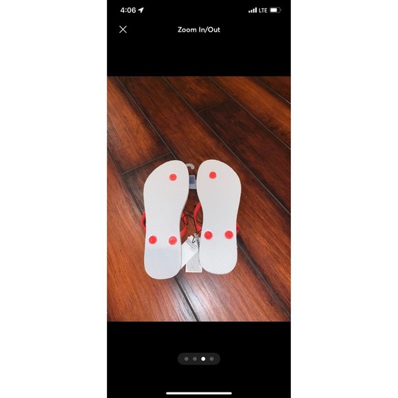 NWT GAP Womens Flip Flops white Size 6 sunny & bright - Picture 2 of 4